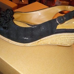 Black wedge sandles